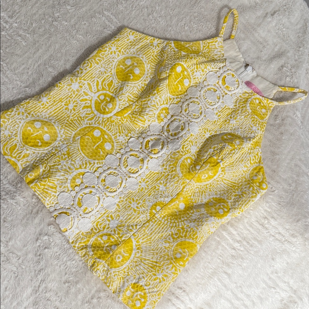 Lilly Pulitzer Cream and Yellow Top - Picture 2 of 6